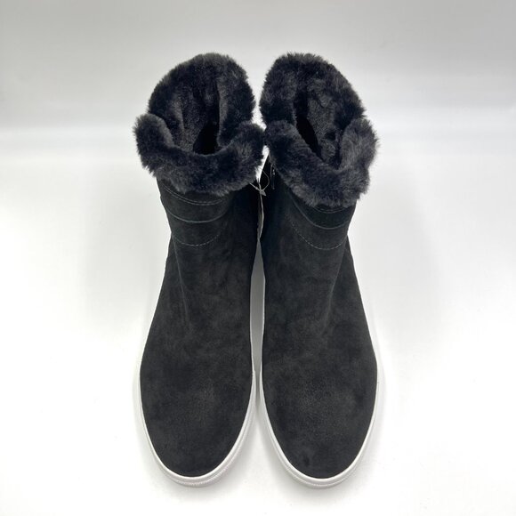 Blondo Size 9.5 Glade Black Suede Leather Waterproof Hi Top Sneakers Booties - Picture 3 of 11